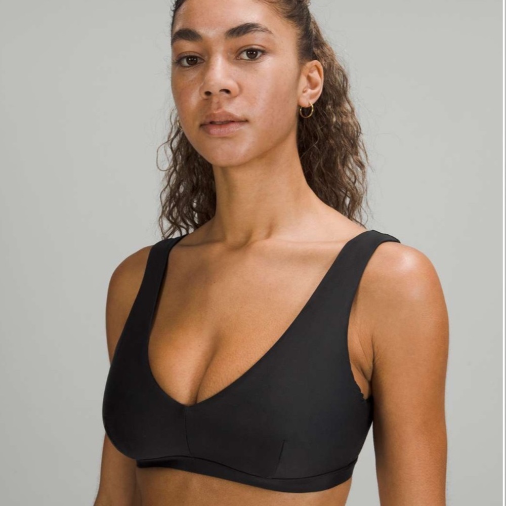 Lululemon Athletica Black Waterside V Swim Top NWT C/D or 6